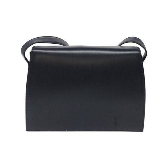 Pre Loved Celine Vintage Leather Shoulder Bag Women Navy - Picture 3 of 8